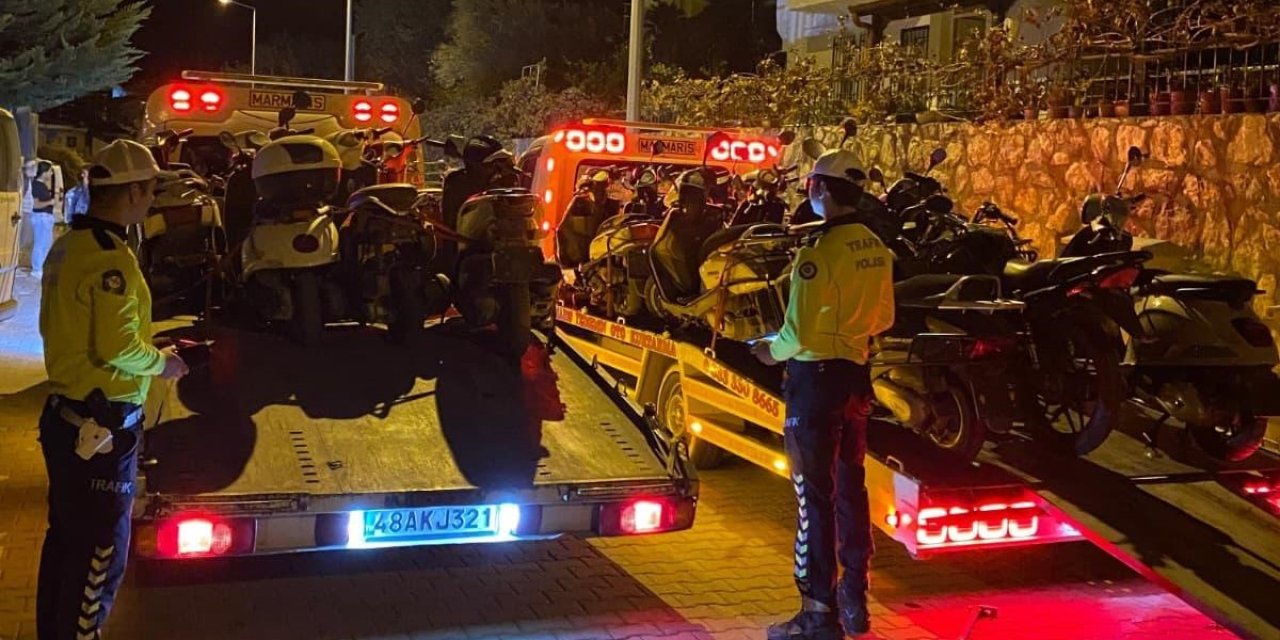 Datça’da motosiklet denetimi