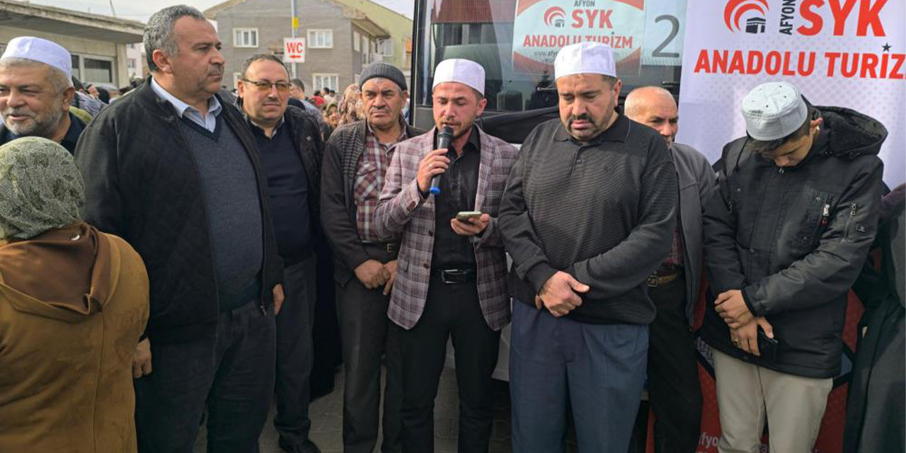 Şuhut’da umre kafilesi kutsal topraklara yollandı