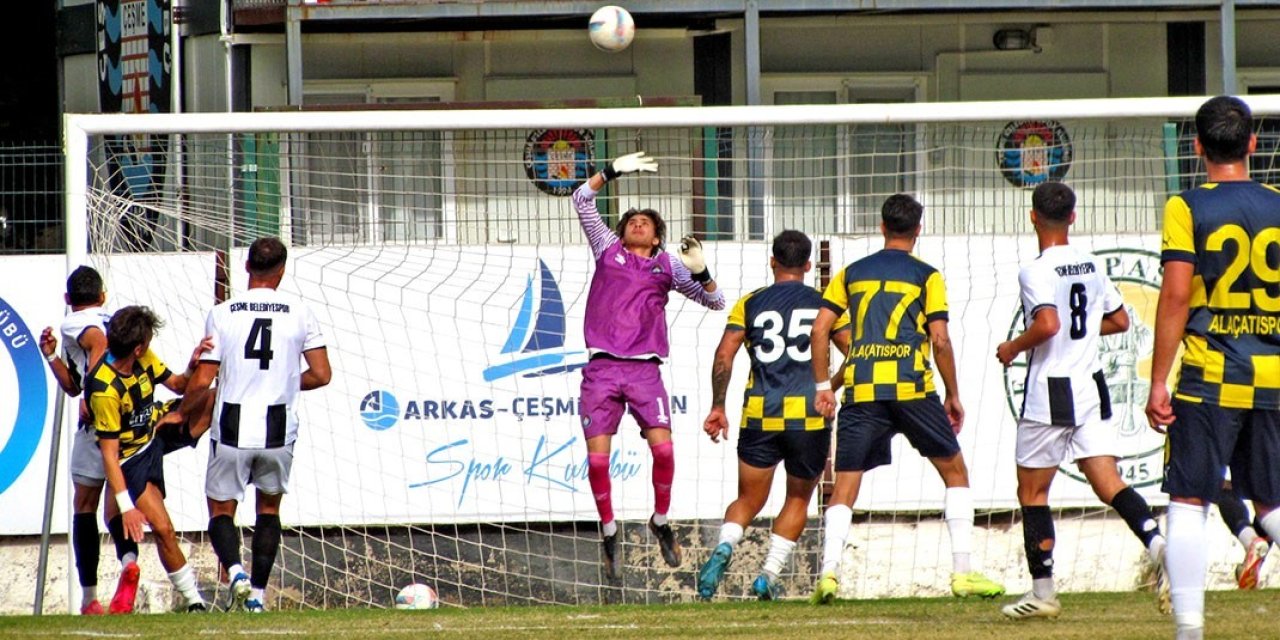 Çeşme’de derbi mücadelesinde gol sesi çıkmadı