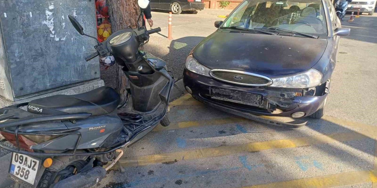 Otomobil ile motosiklet çarpıştı: 1 yaralı