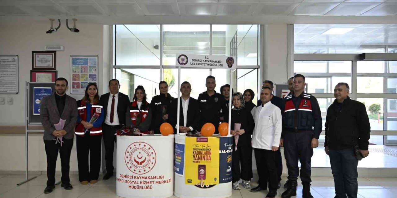 Demirci’de kadına yönelik şiddete karşı farkındalık çalışması yapıldı