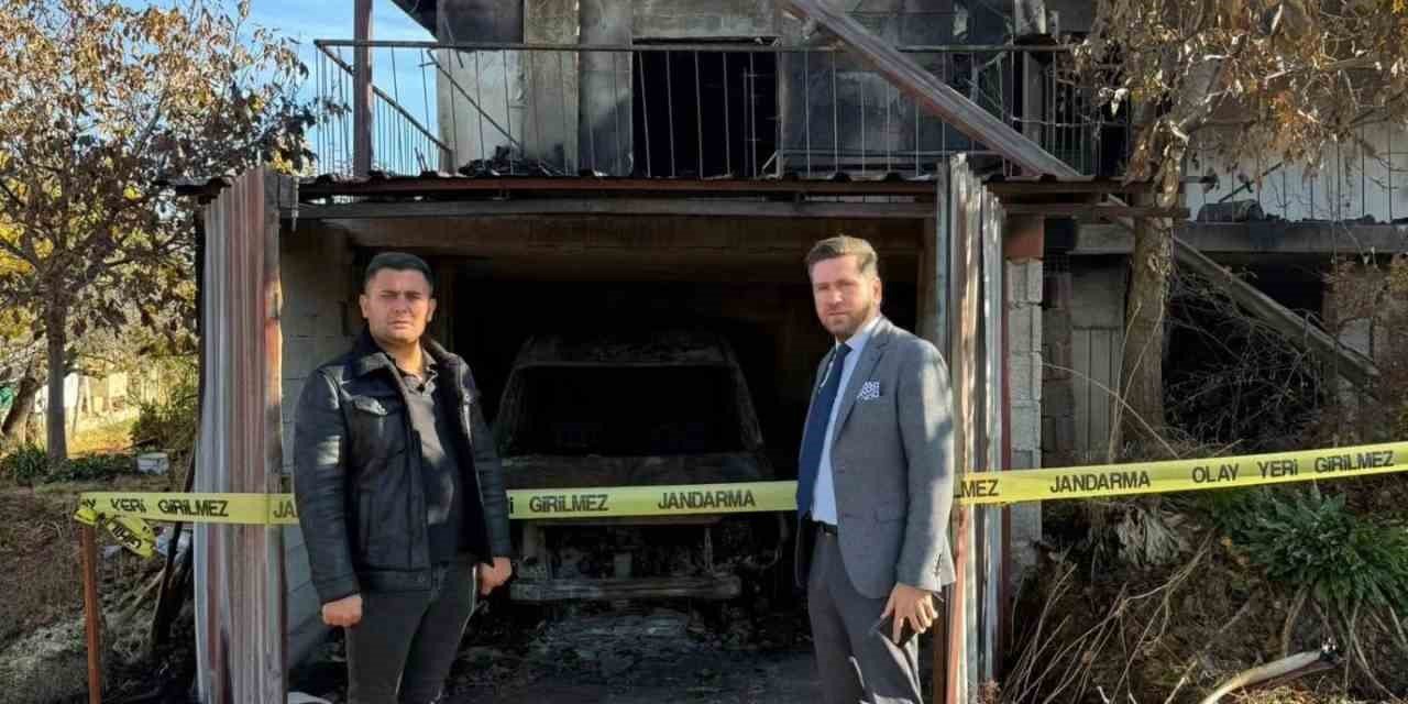 Başkan Tatık evi yanan aileye yardım elini uzattı