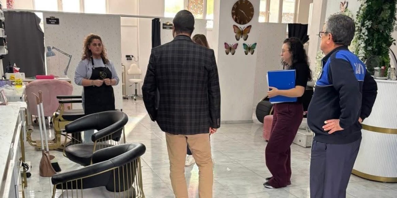 Buharkent’te güzellik salonlarına ortak denetim