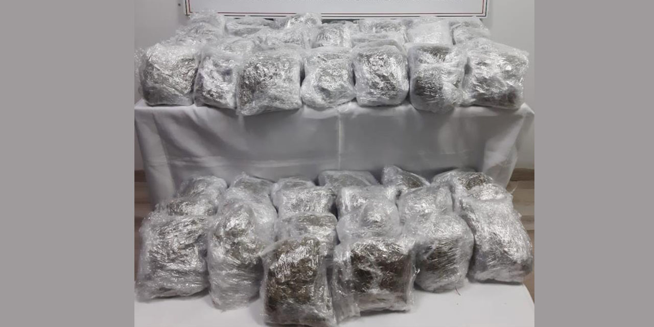 Bavulların içerisinden yaklaşık 17 kilogram uyuşturucu çıktı