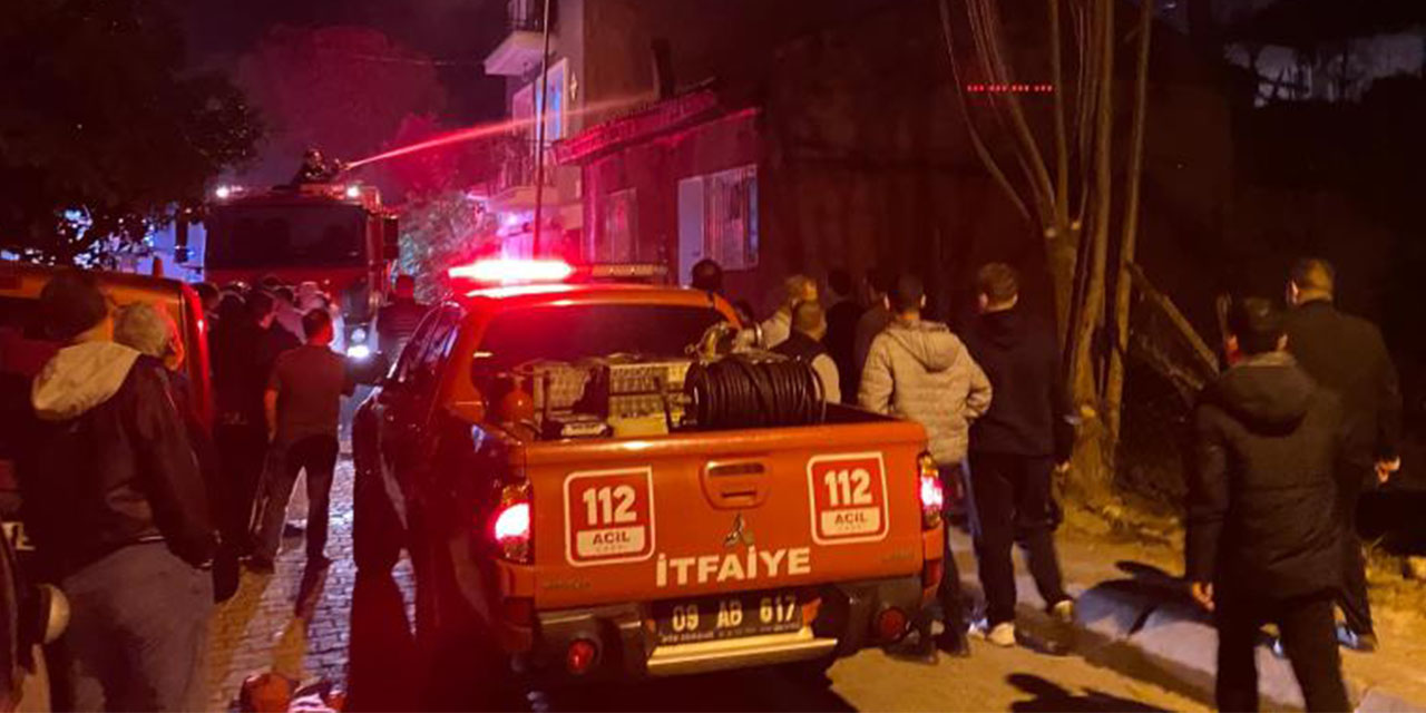 Aydın'da korkutan yangın:  Yaşlı kadın evsiz kaldı