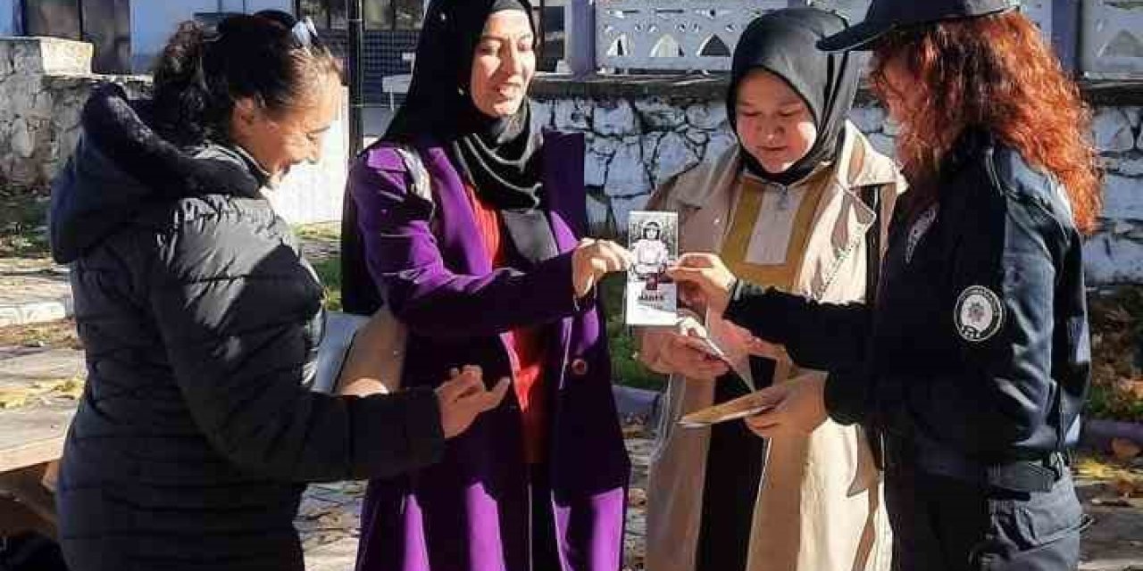 İhsaniye’de vatandaşlara kadına şiddetle mücadele anlatıldı