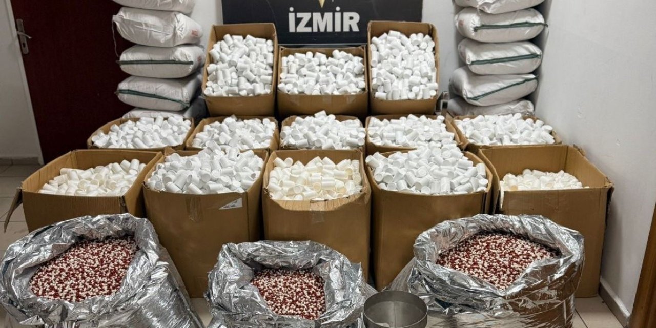 İzmir’de rekor düzeyde uyuşturucu hap operasyonu: 2,3 milyon adet ele geçirildi