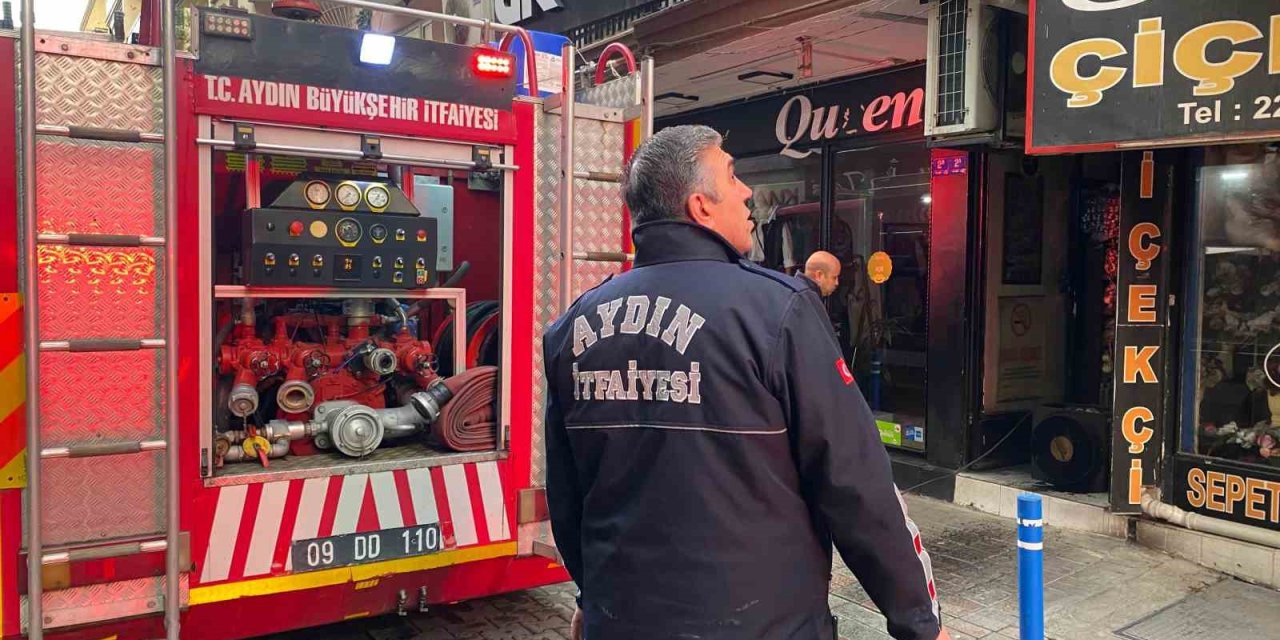 Vatandaşların dikkati iş yerini yanmaktan kurtardı