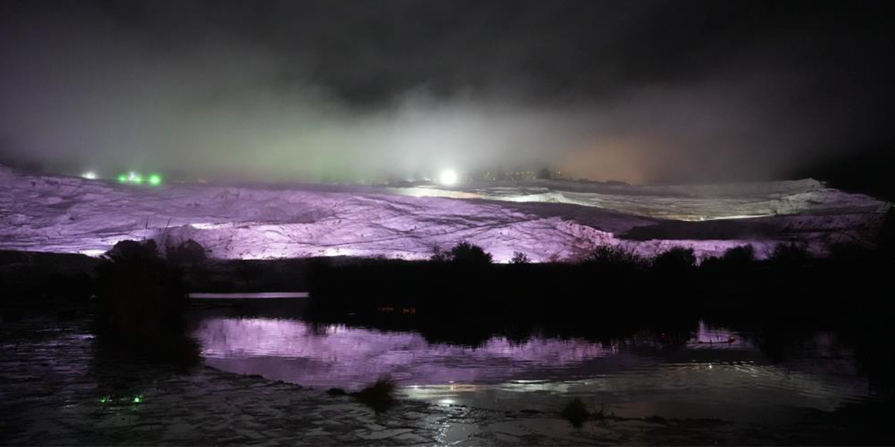 Pamukkale’de  kartpostallık sis manzarası