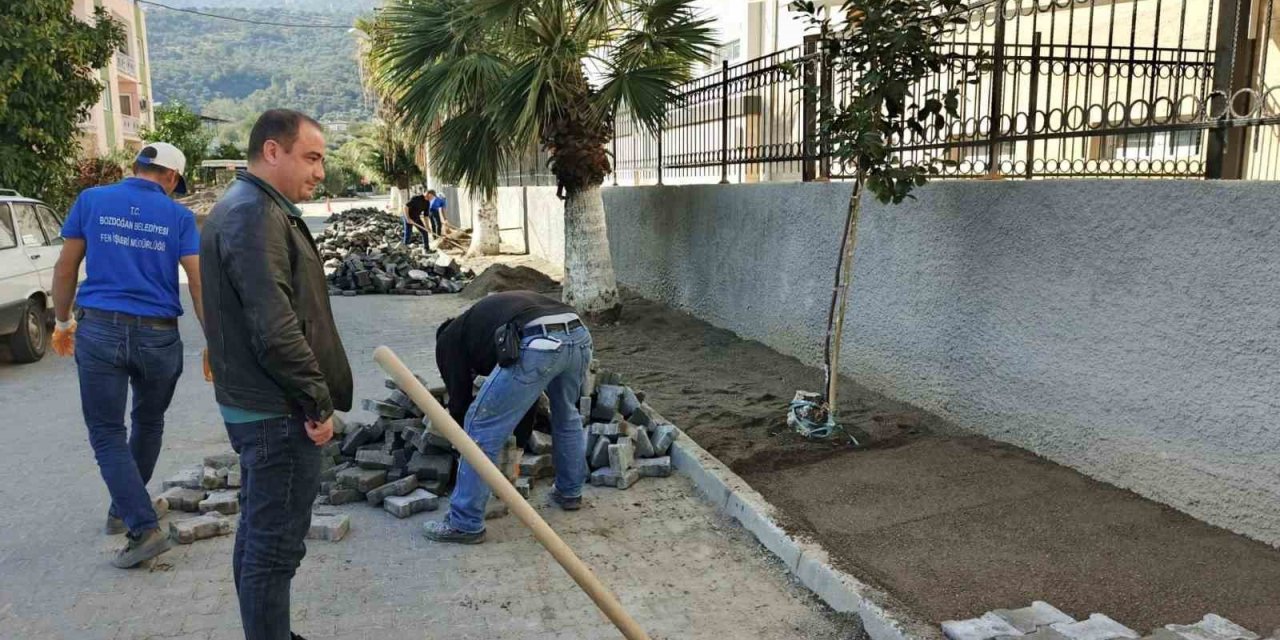 Bozdoğan Belediyesi, okullarda çevre düzenlemelerini sürdürüyor