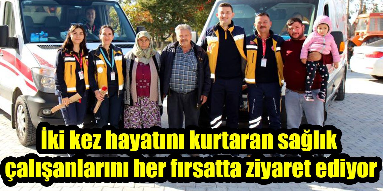 İki kez hayatını kurtaran sağlık çalışanlarını her fırsatta ziyaret ediyor