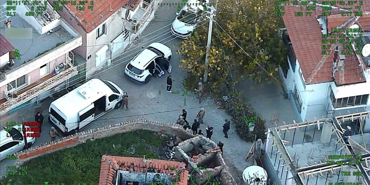 İzmir’de hava destekli polis operasyonu: 30 gözaltı