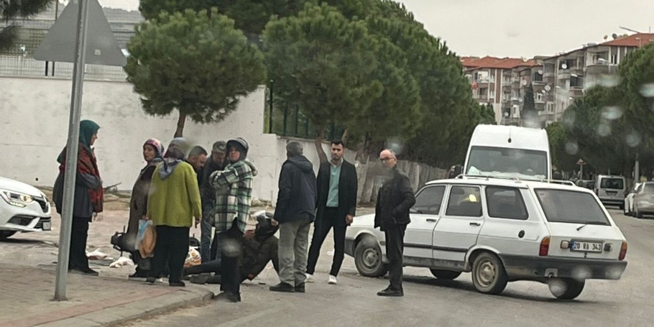Motosiklet ve otomobilin karıştığı kazada 1 kişi yaralandı