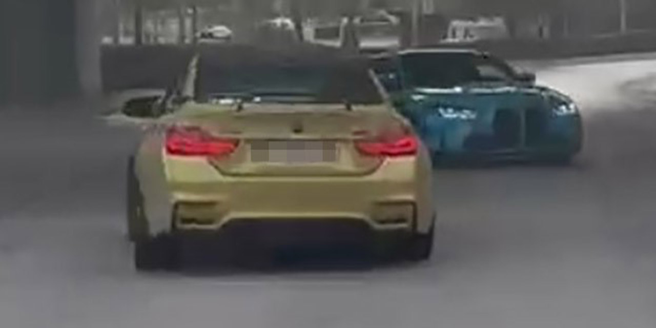 Drift pahalıya patladı, 2 araç trafikten men edildi