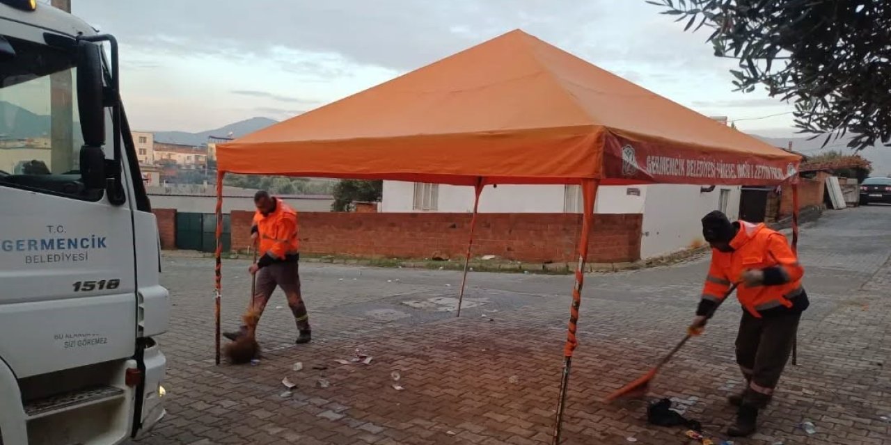Germencik’te temizlik çalışmaları devam ediyor