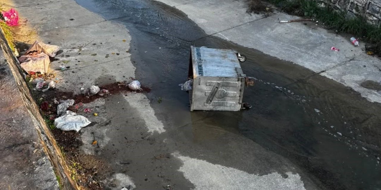 Germencik’te çöp konteynerlerine vandalizm tepkisi