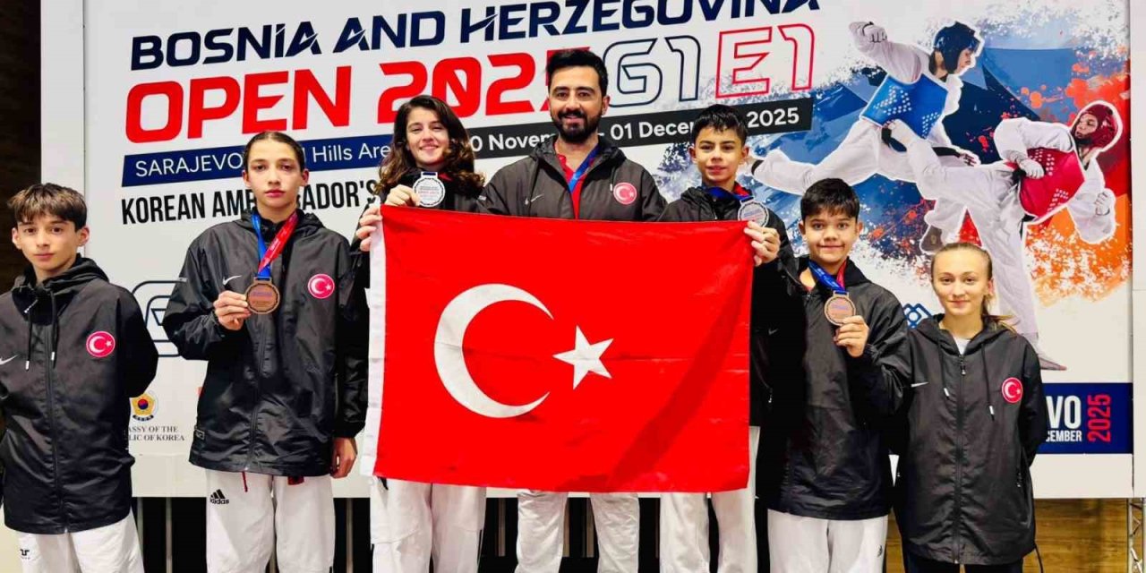 Aliağalı taekwondocular Saraybosna’dan madalyalarla döndü
