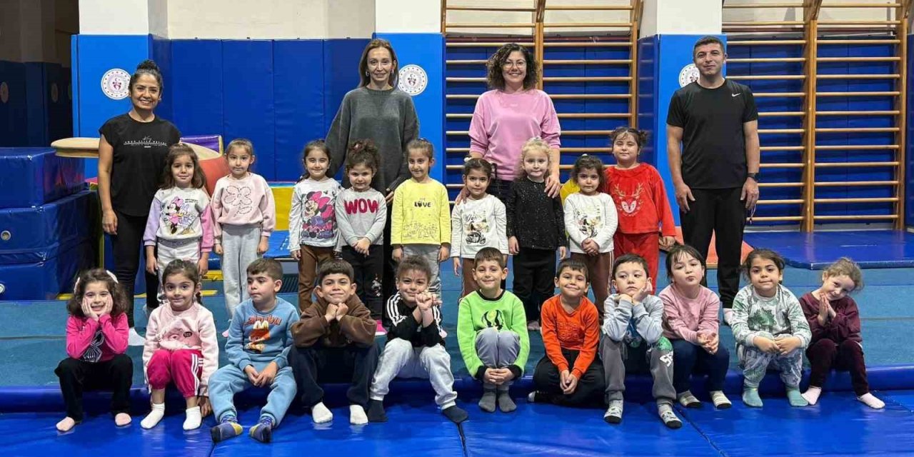 Muğla’da Anasınıfı öğrencileri cimnastikle spora ilk adım dedi