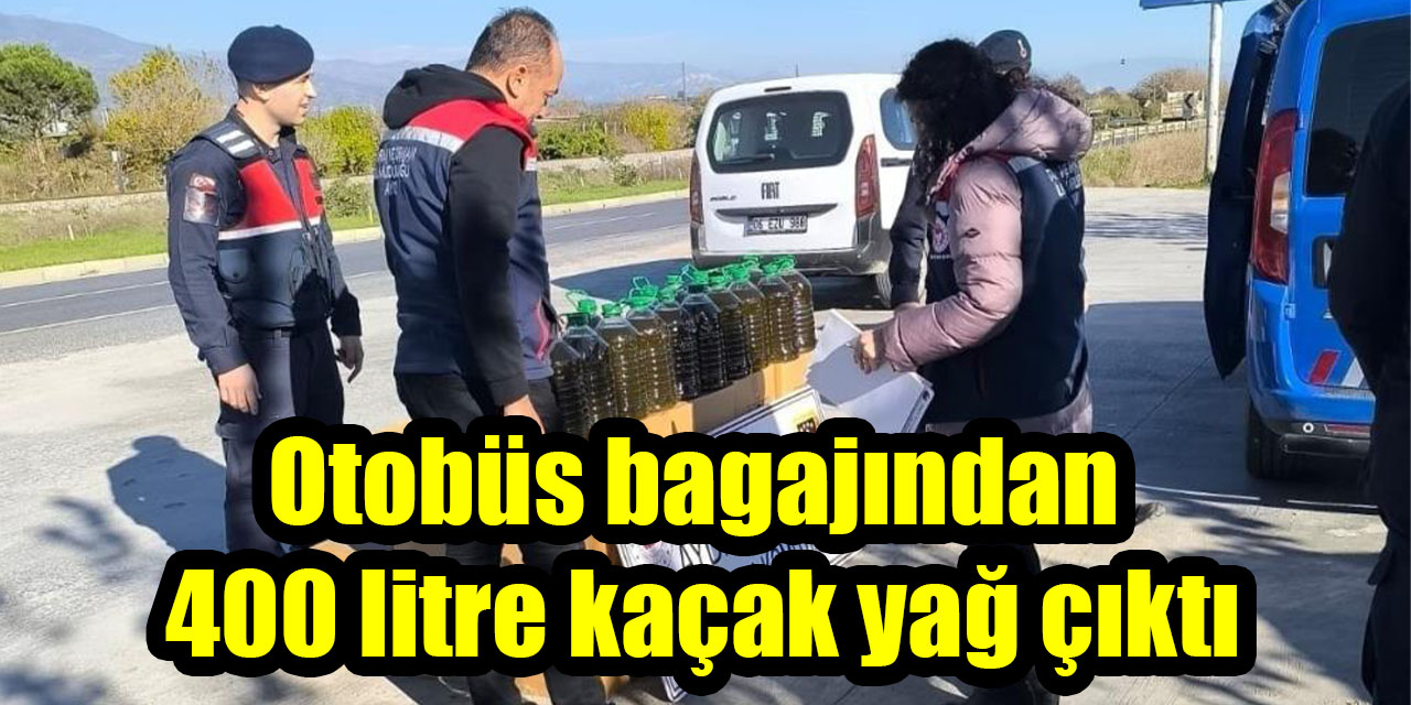 Otobüs bagajından 400 litre kaçak yağ çıktı