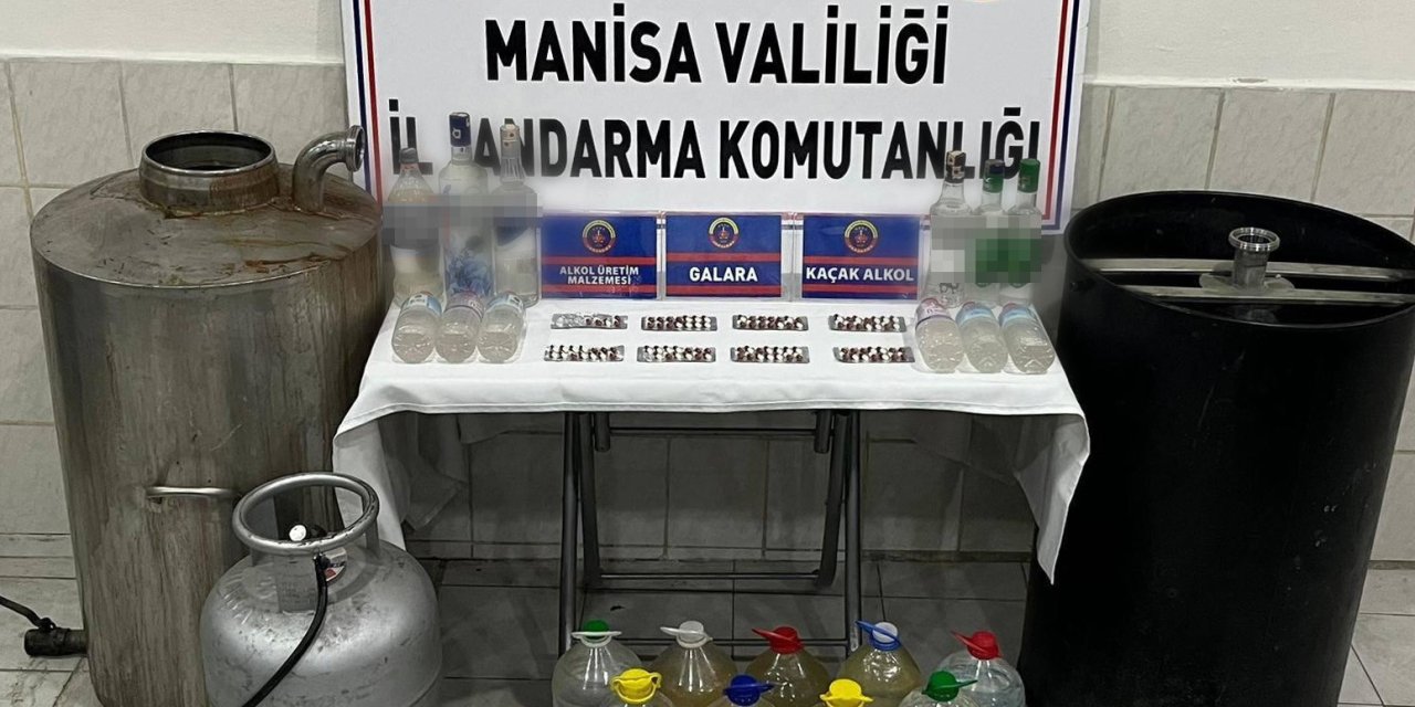 Manisa’da jandarmadan sahte içki operasyonu