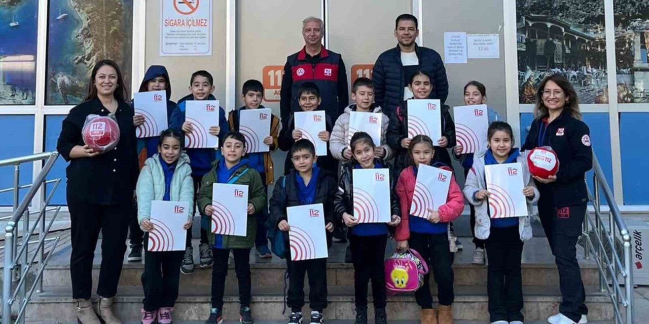 Menteşe Yenice İlkokulu öğrencilerinden 112 Acil Çağrı Merkezine ziyaret