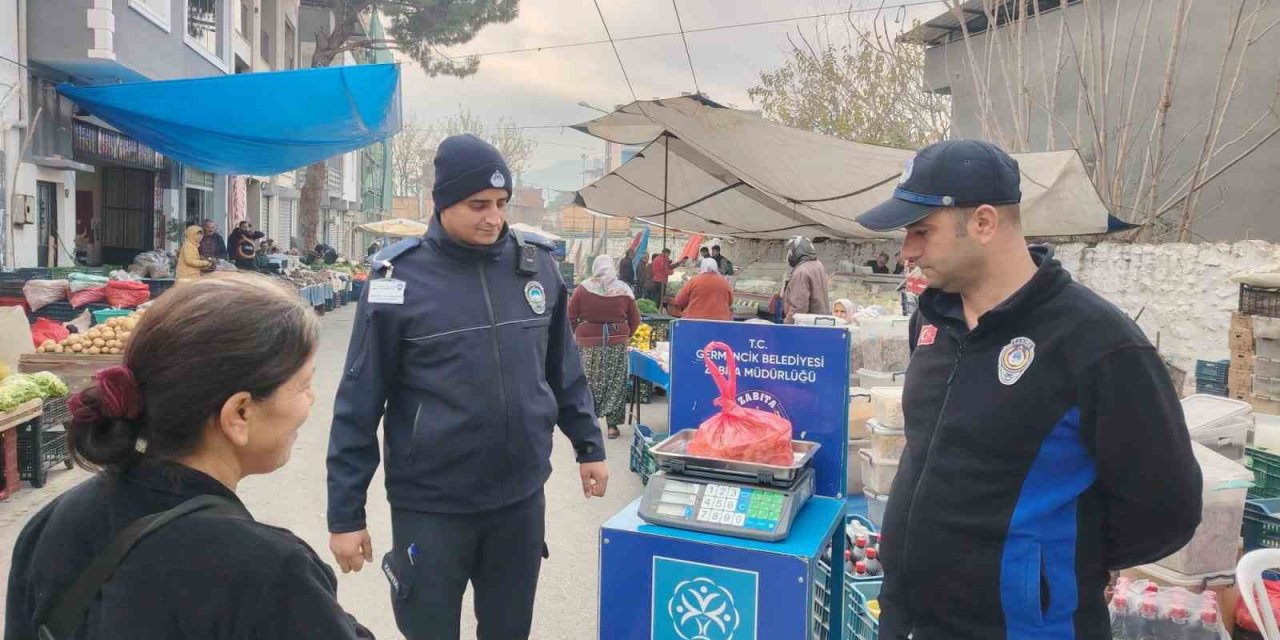 Germencik’te pazarlarda ’kontrol kantarı’ uygulaması devam ediyor