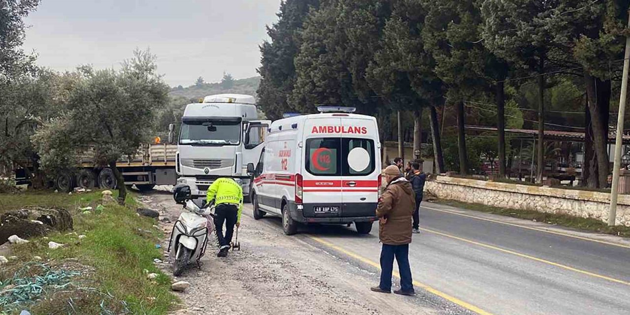 TIR’ın altında kalan sürücü ağır yaralandı