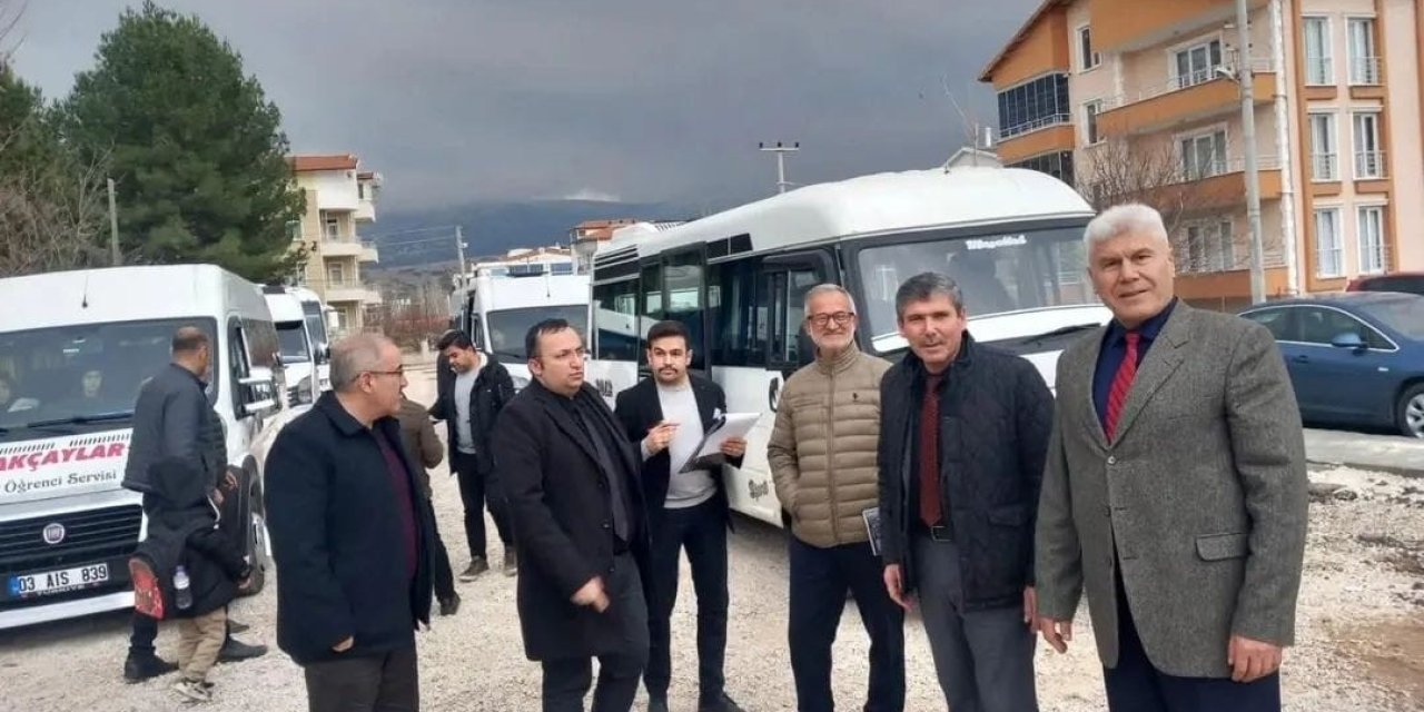 Dinar’da öğrenci servis araçlarına yönelik denetim