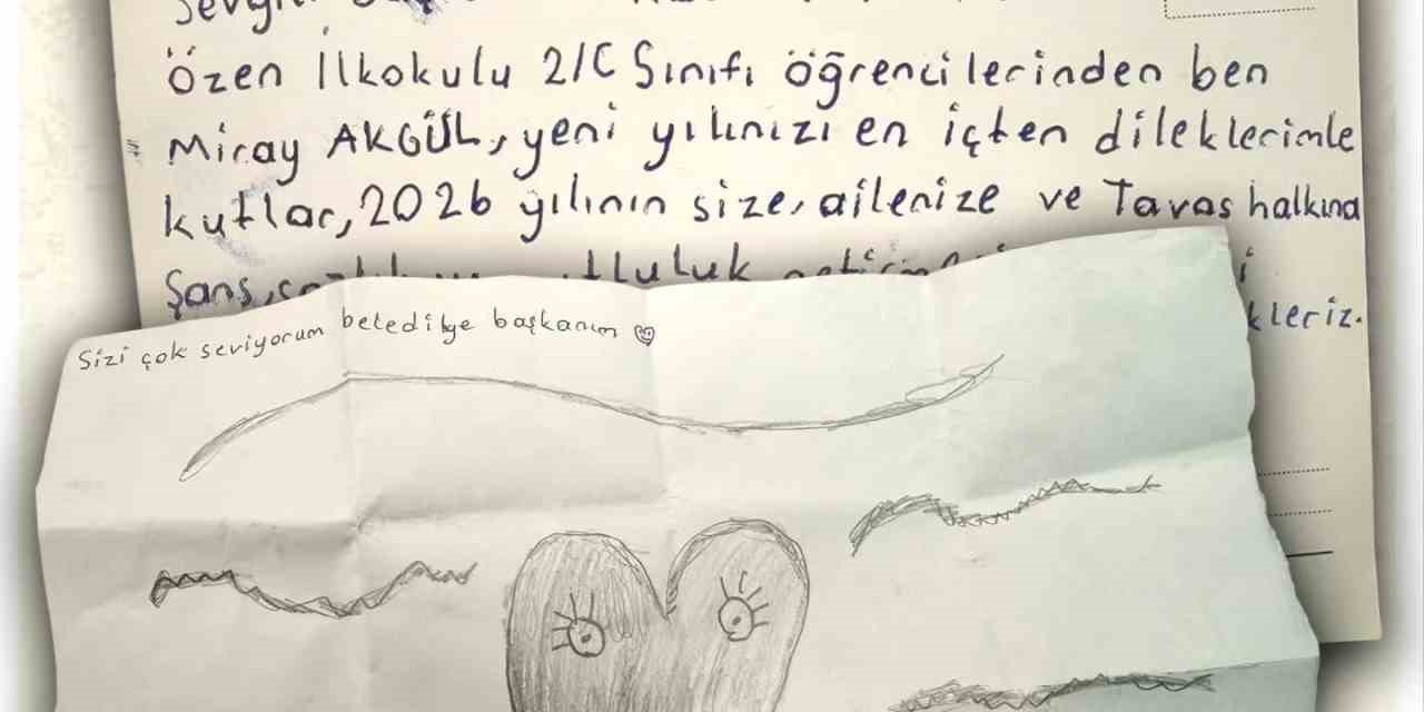 Küçük Miray’ın yeni yıl mektubu Başkan Tatık’ı duygulandırdı