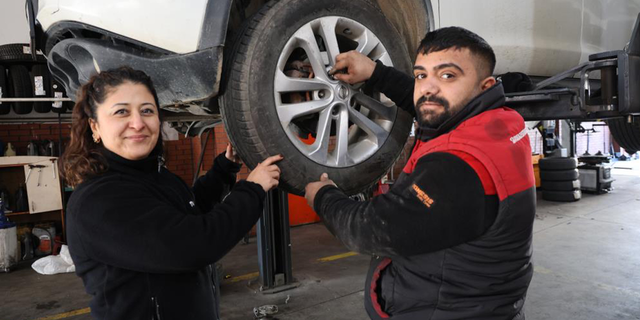Aydın’da soğuk hava lastikçileri yoğunlaştırdı
