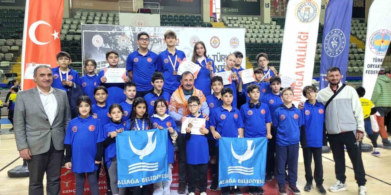 Aliağalı oryantiringciler Muğla’dan 8 Türkiye derecesiyle döndü