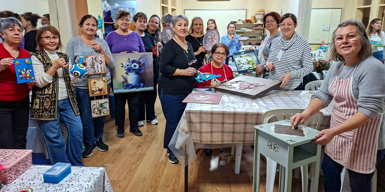 Efeler’de hanımevleri üretim merkezine dönüştü: Kadınlar epoksiyle ekonomiye katılıyor