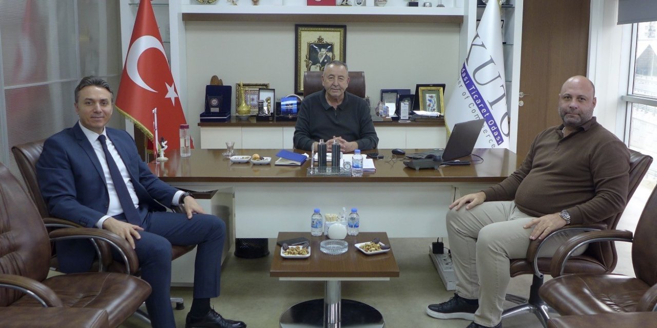 Kuşadası İlçe Emniyet Müdürü Demirelli, KUTO Başkanı Akdoğan ile görüştü