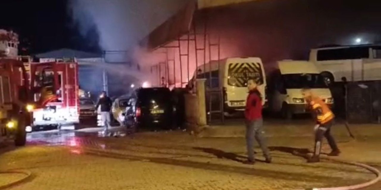 Ortaca Sanayi Sitesi’nde yangın: 4 araç ve 1 iş yeri zarar gördü