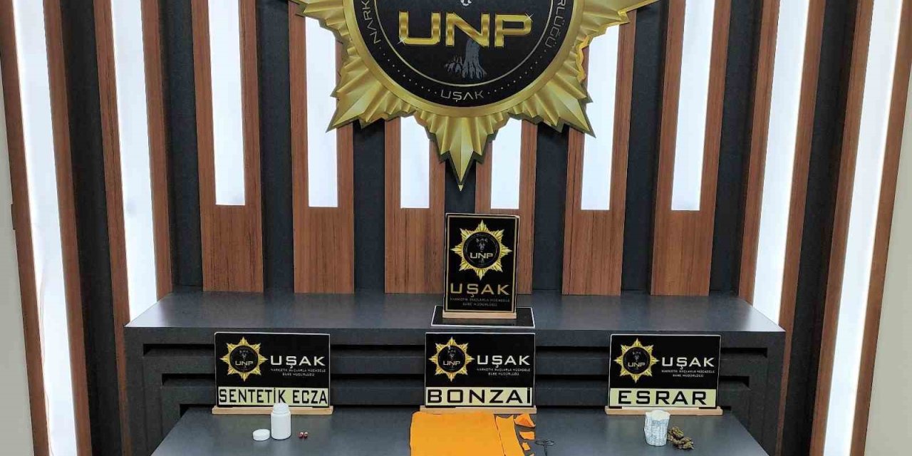 Uşak’ta çok sayıda uyuşturucu madde ele geçirildi