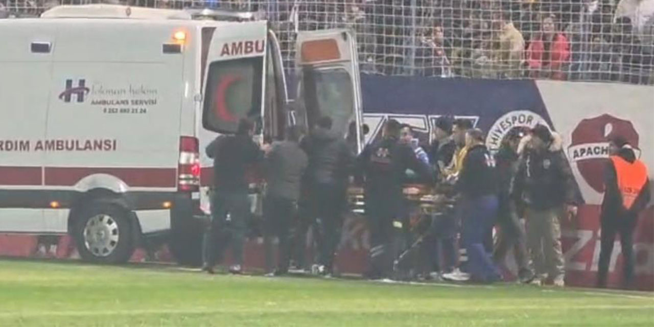 Türkiye Kupası maçı öncesi bir taraftar tribünden düştü