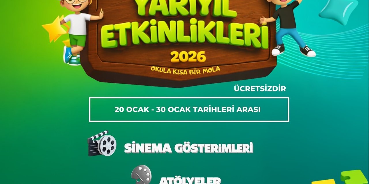 Çivril Belediyesi, yarıyıl tatiline özel sinema ve atölye etkinlikleri düzenliyor