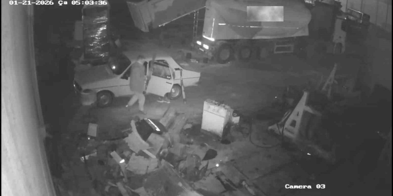 Muğla’da hurda hırsızlığı güvenlik kamerasına yansıdı