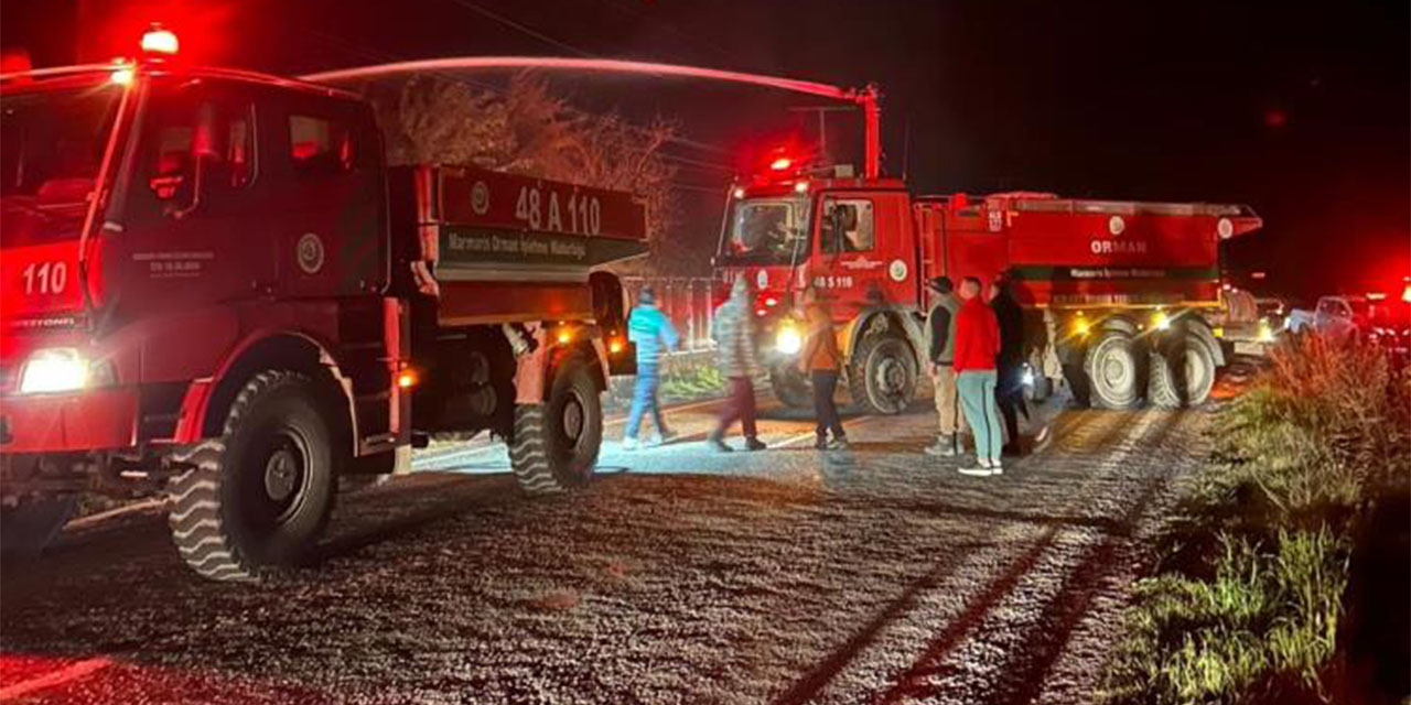 Fırtına elektrik tellerini kopardı, yangın çıktı