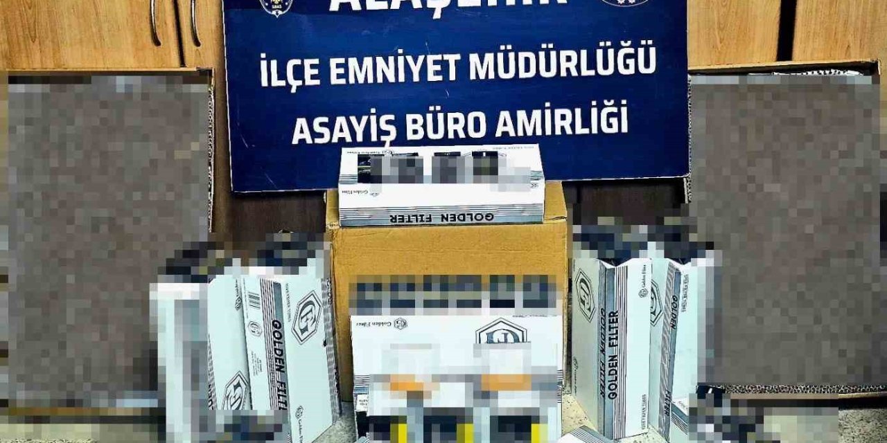 Alaşehir’de 23 bin 750 adet kaçak makaron ele geçirildi