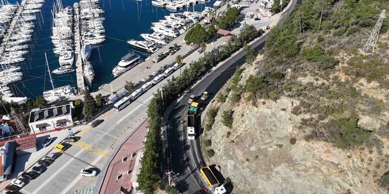 Marmaris Adaköy yolu yeniledi