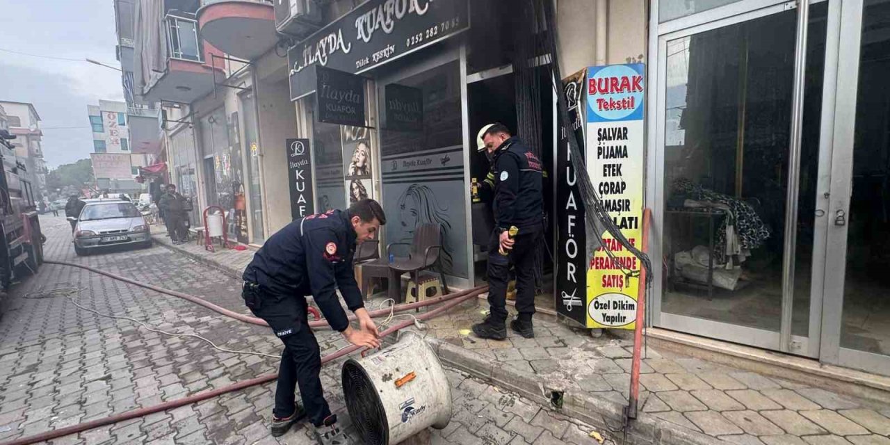 Kuafördeki yangın hızlı müdahale  ile söndürüldü
