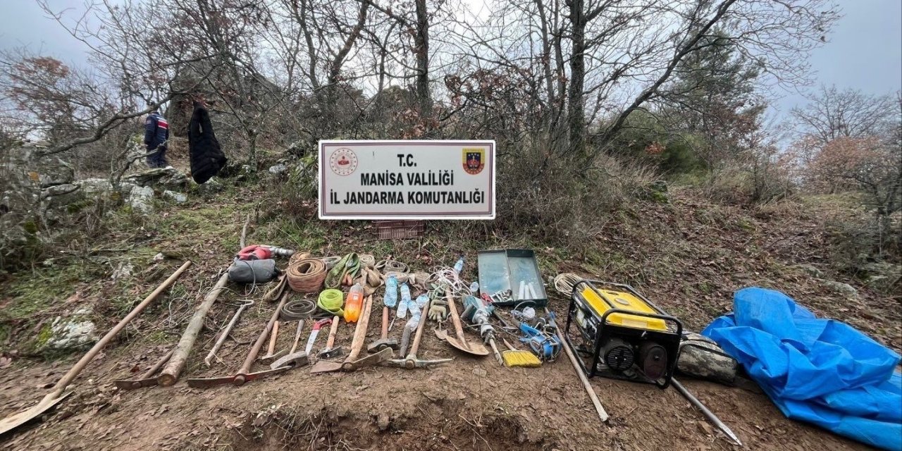 İzinsiz kazıya jandarmadan suçüstü