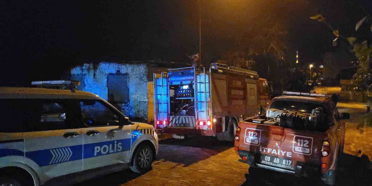 Metruk binadaki yangın korkuttu