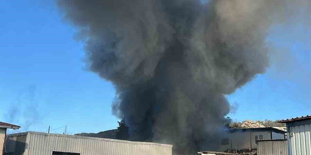 Bodrum’da işçilerin kaldığı konteyner alevlere teslim oldu