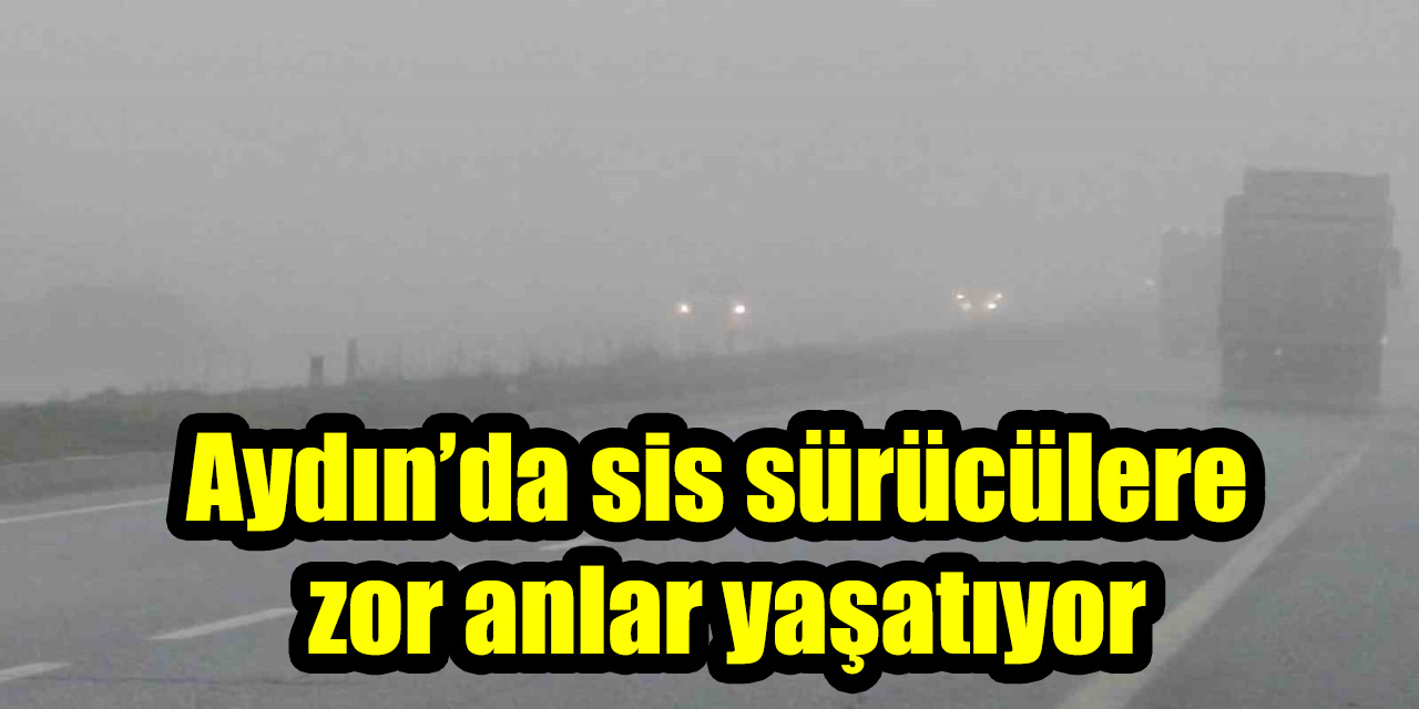 Aydın’da sis sürücülere zor anlar yaşatıyor