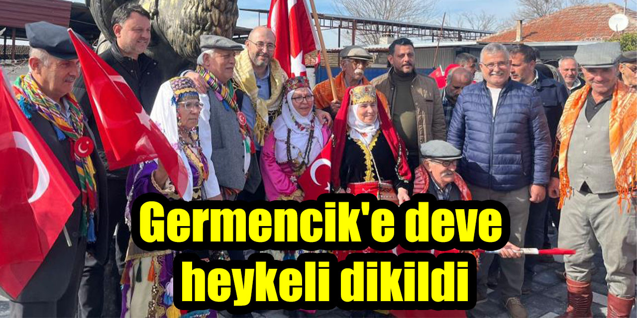 Germencik'e deve heykeli dikildi