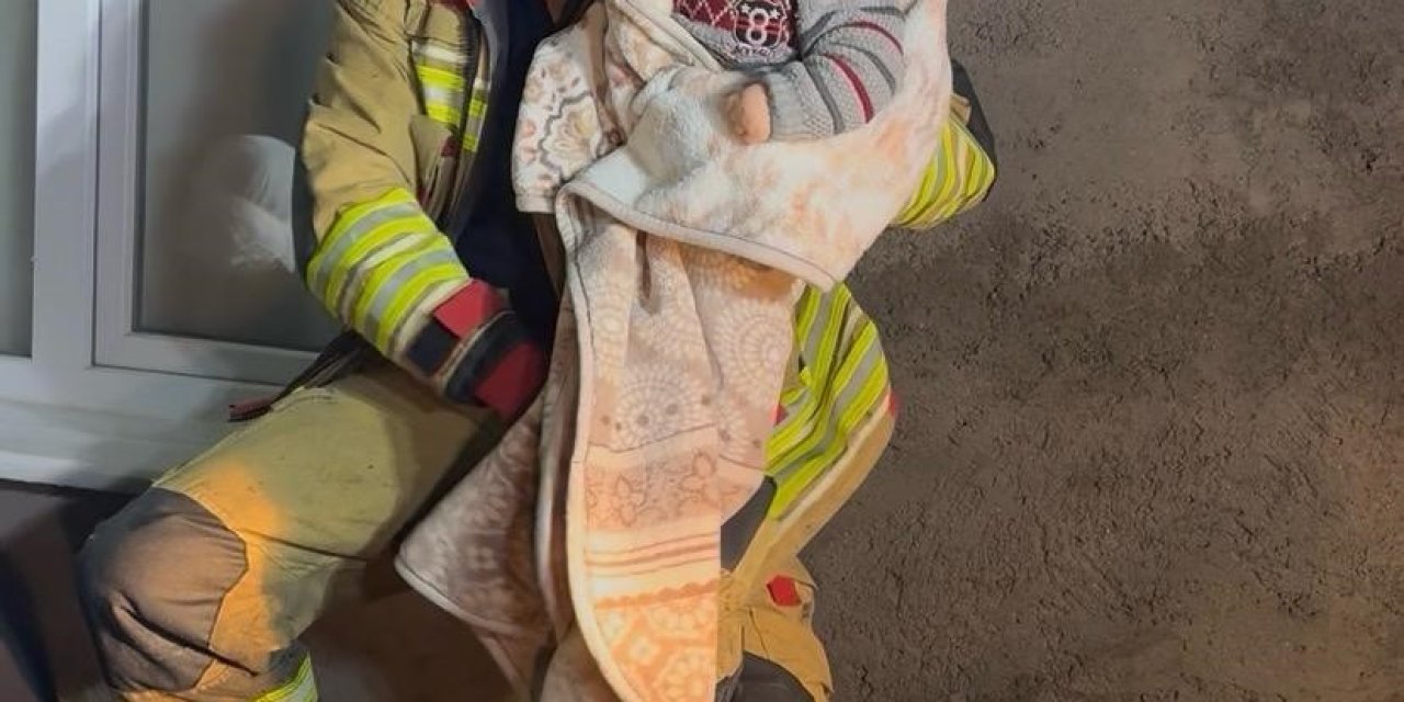 Selde mahsur kalan 11 kişilik aileyi itfaiye kurtardı