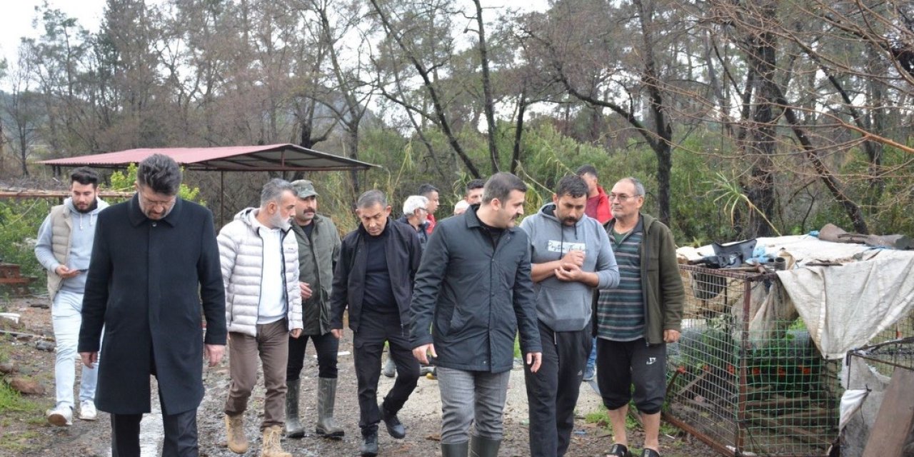 Köyceğiz Kaymakamı Kumcu, selden etkilenen bölgelerde incelemelerde bulundu