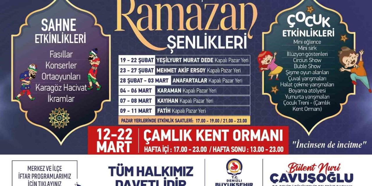 Denizli Büyükşehir 57 ayrı noktada iftar sofrası kuracak